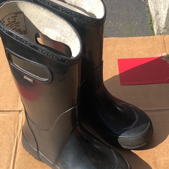 BOGS Kids Rubber Waterproof Rain Boot for Boys and Girls Shoe, Gray Size 13 - Picture 7 of 11